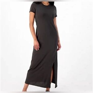 Barefoot Dreams Dress‎ Womens Med Maxi Malibu Collection Gray Minimalist Capsule